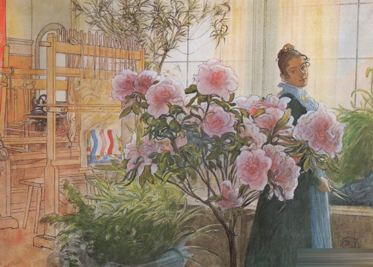 Carl Larsson 杜鵑花